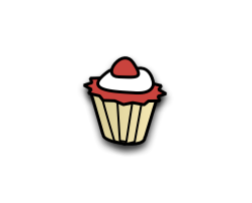 A visual of a cupcake